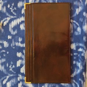 Vintage Longchamp France leather bill or checkbook holder.